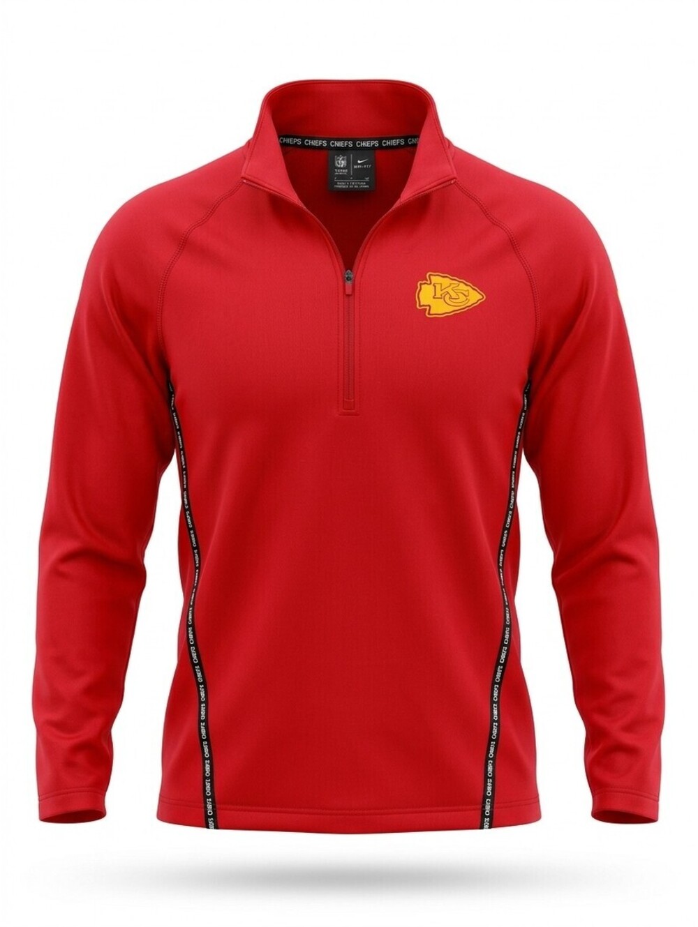 Nike Kansas City Chiefs Dri Fit Quarter Zip Pullover Womens S Red NFL Team Gold